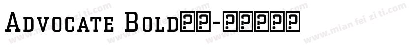 Advocate Bold字体字体转换